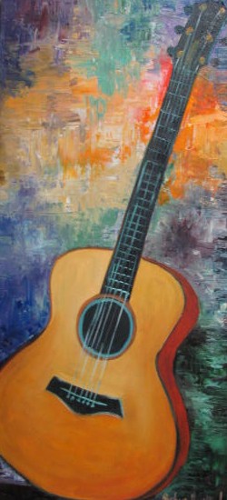 Guitar Oil Painting