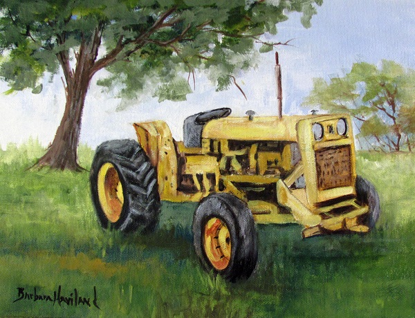 Bud's Yellow Tractor   Prints Only