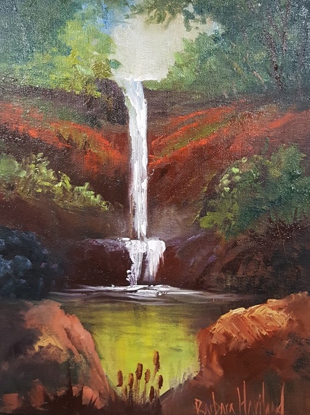 Mountain Waterfall with Rocks