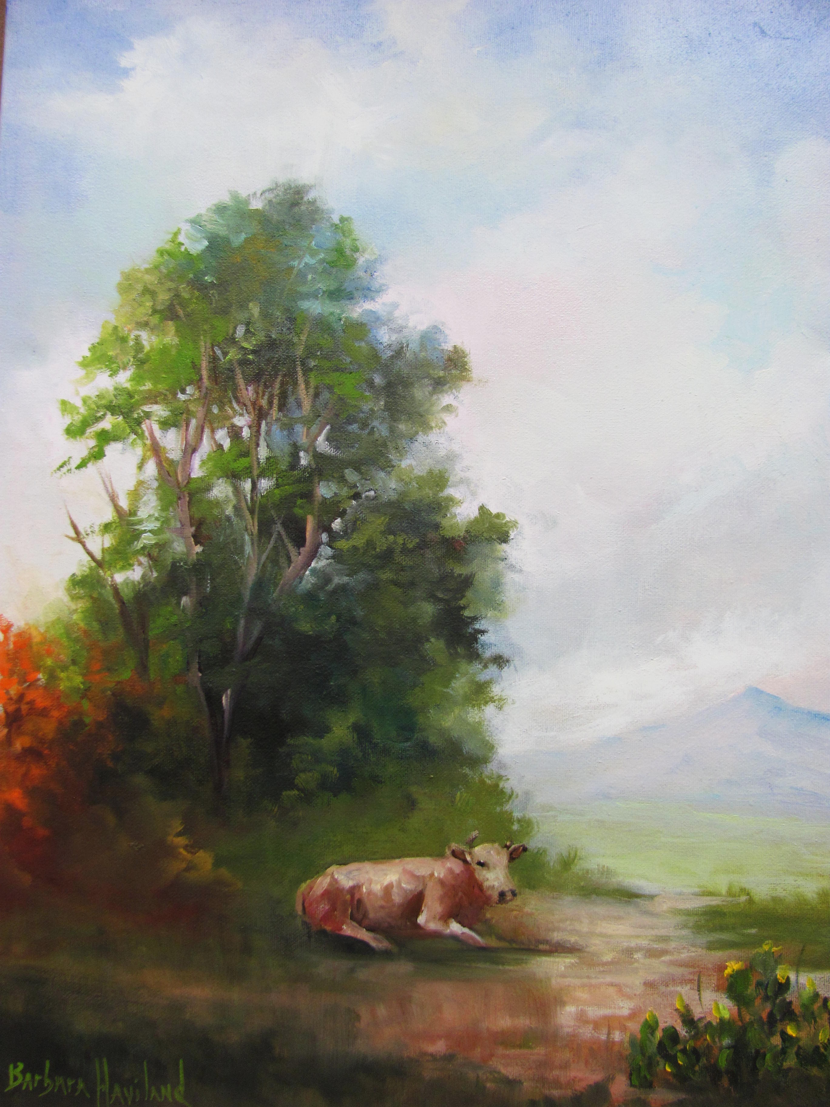 Cow and Tree Landscape