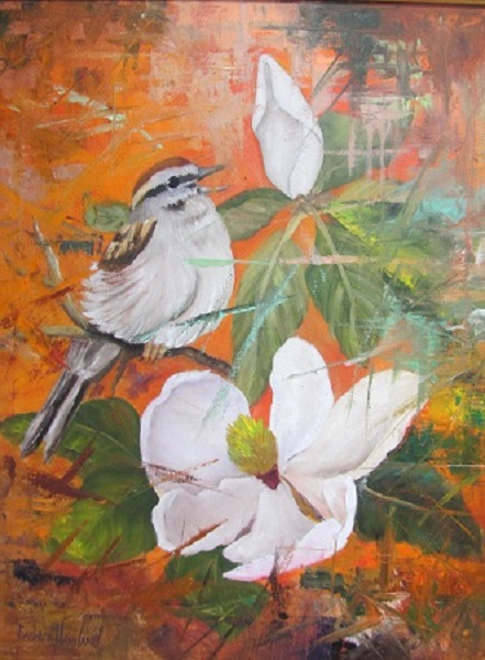 Bird and Magnolias Fractured