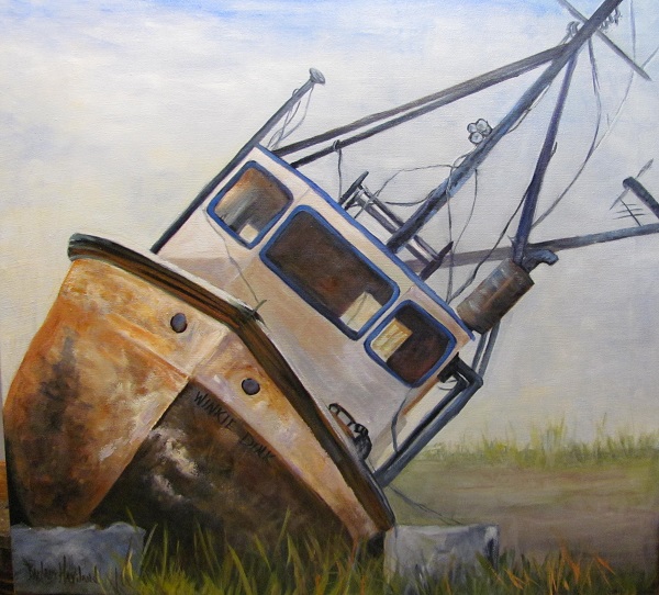 Shipwrecked Ike, oils on canvas