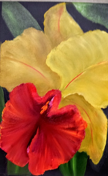 Red and Yellow Orchid