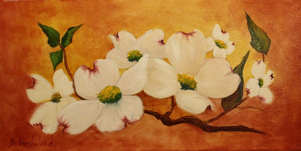 Dogwoods, flower,oil painting