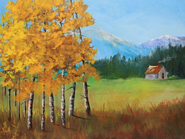 Aspens in the Mountains