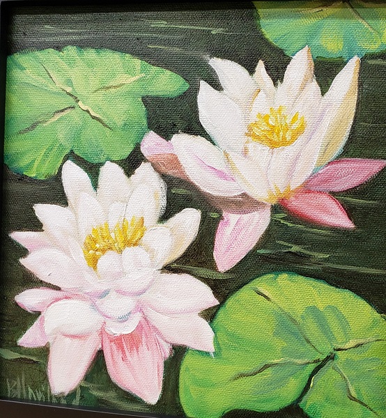 Water-Lilies miniature oil painting