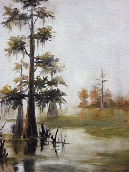 Caddo Lake I and II  2 paintings