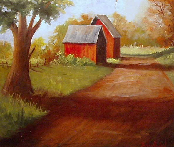 Red Barns, landscape
