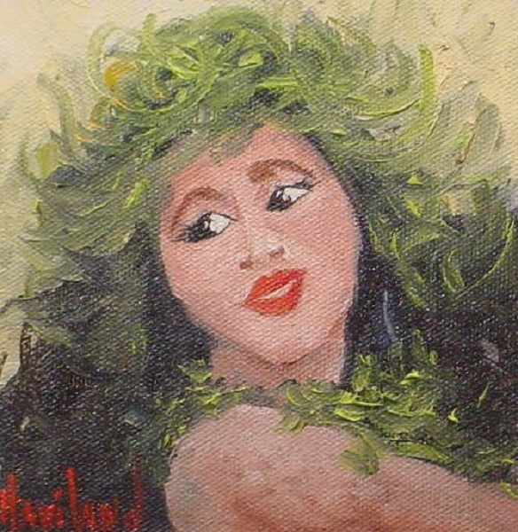 Hula Girl, Daily painting, mini