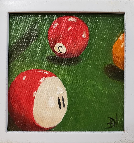 Pool Balls miniature daily painting