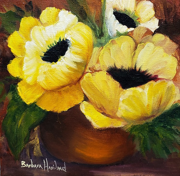Yellow Poppies in Vase