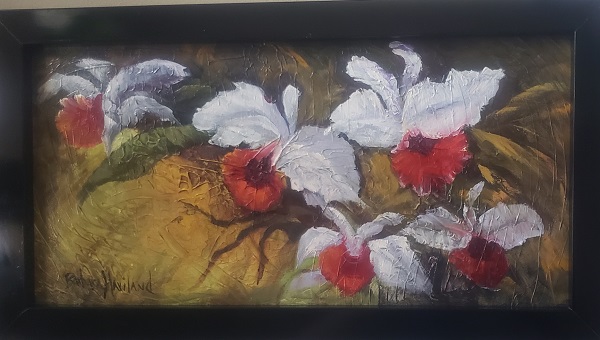 Cattleya Orchids, oil painting