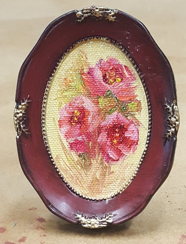 Red Roses,oval, tiny