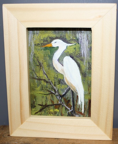 ACEO  White Egret