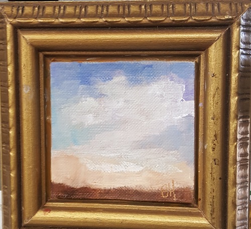 Tiny Clouds Framed,2 5/8" x 2 5/8"