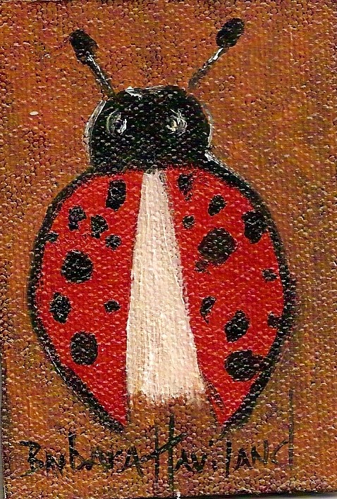 ACEO Lady Bug, oil painting