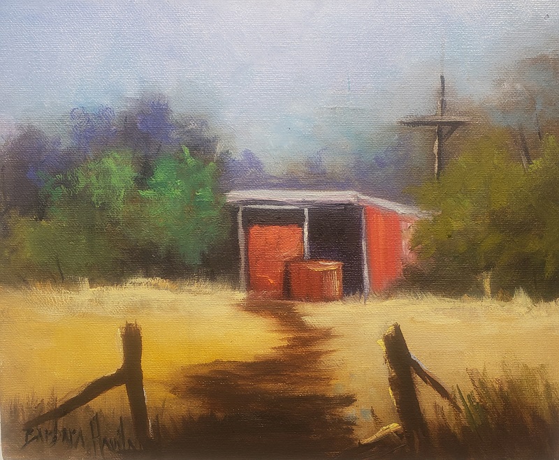 Red Shed in the Country