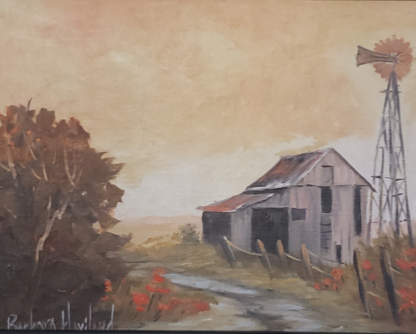 Barn and Windmill -- Zorn Palette
